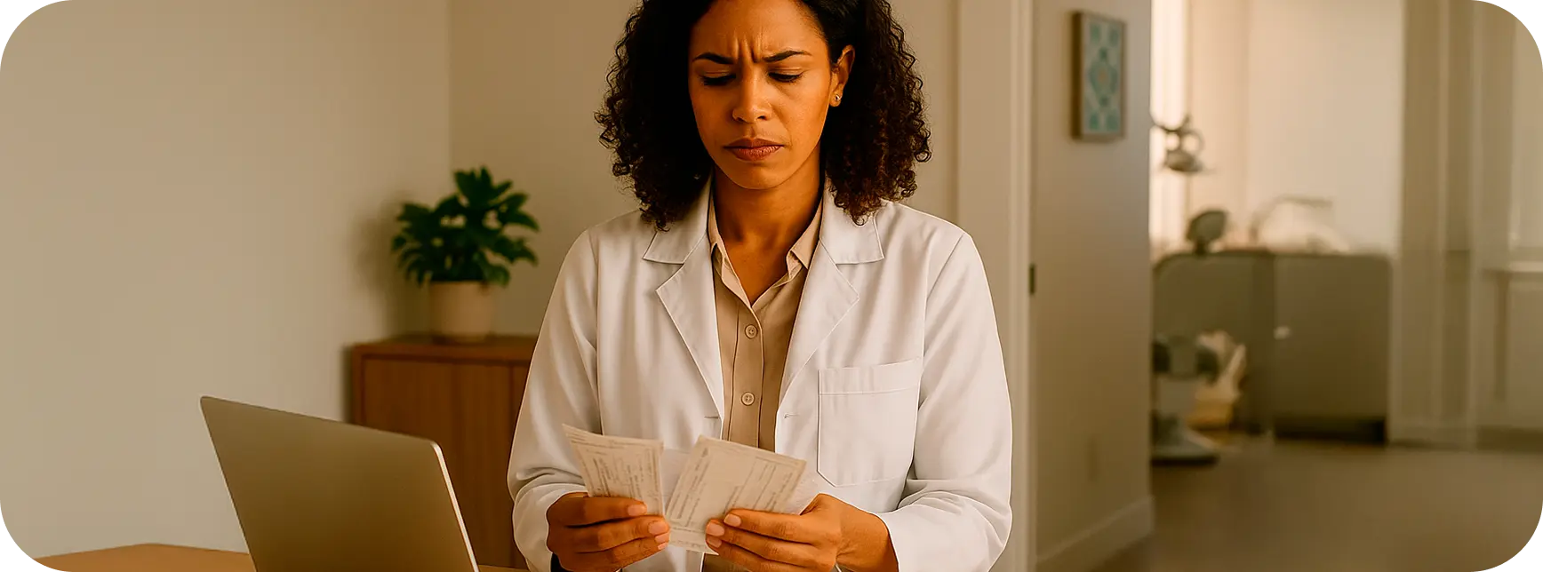 Worried dentist